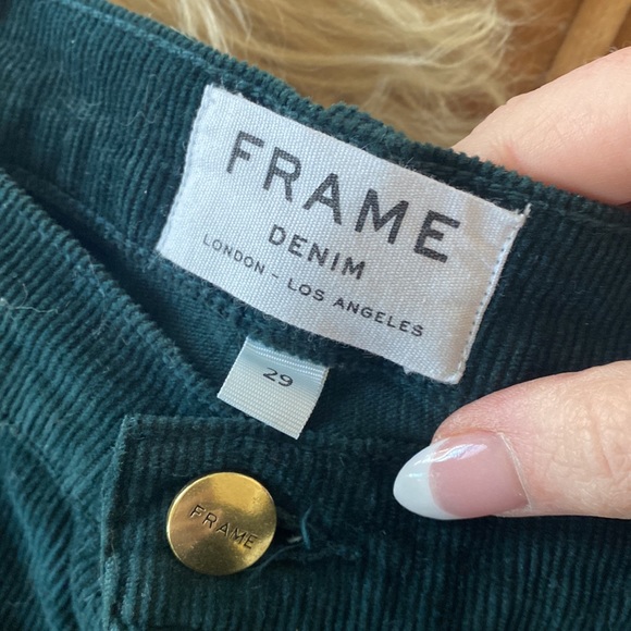 FRAME straight leg green pants size 29 - Picture 2 of 5